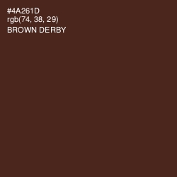 #4A261D - Brown Derby Color Image